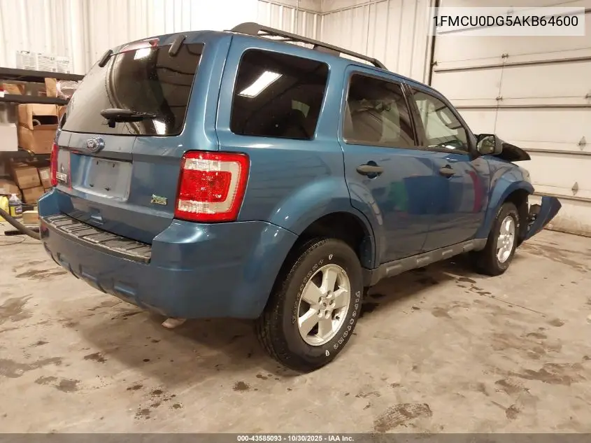 1FMCU0DG5AKB64600 2010 Ford Escape Xlt