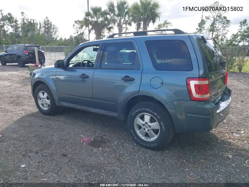 1FMCU9D70AKD15802 2010 Ford Escape Xlt