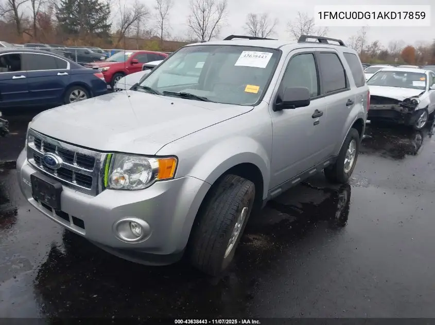 1FMCU0DG1AKD17859 2010 Ford Escape Xlt