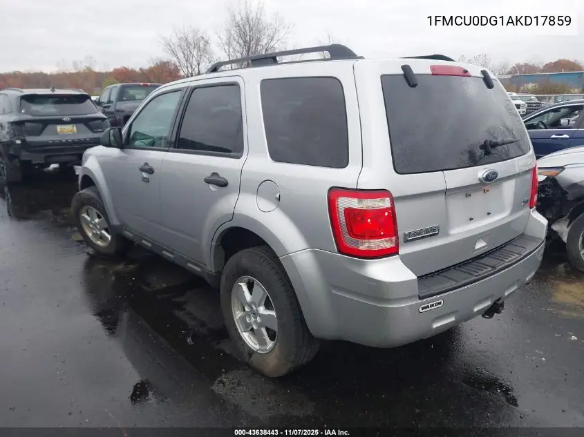 1FMCU0DG1AKD17859 2010 Ford Escape Xlt