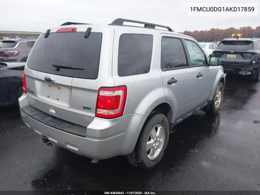 1FMCU0DG1AKD17859 2010 Ford Escape Xlt