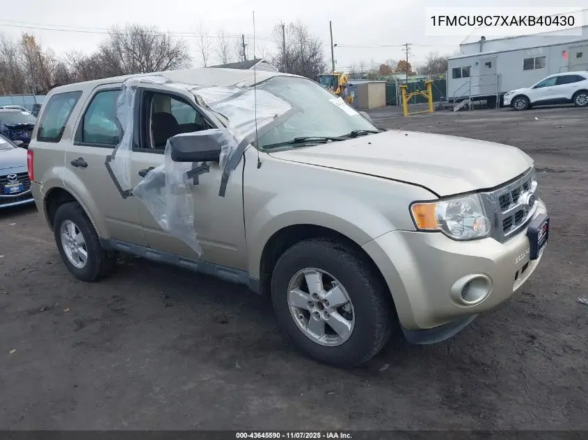 1FMCU9C7XAKB40430 2010 Ford Escape Xls