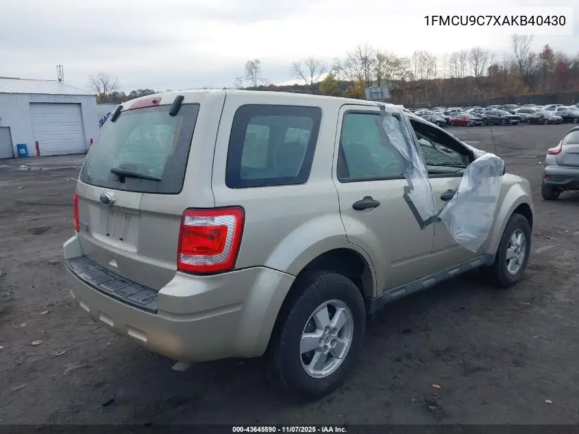 1FMCU9C7XAKB40430 2010 Ford Escape Xls