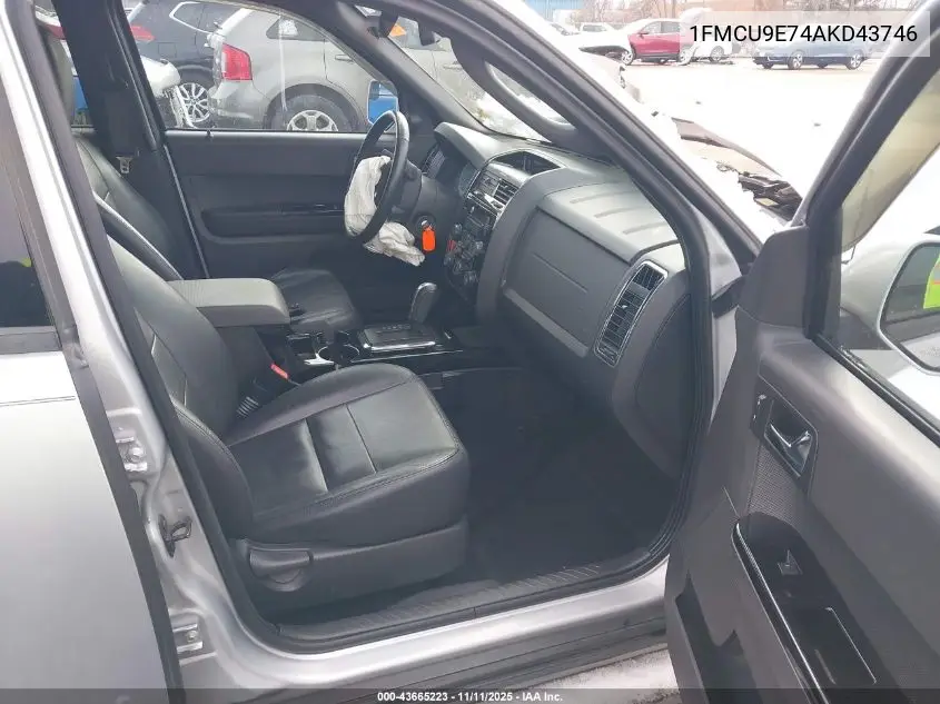 1FMCU9E74AKD43746 2010 Ford Escape Limited