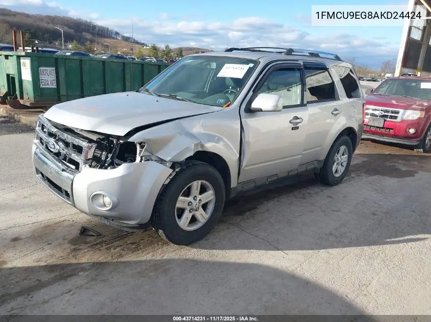 1FMCU9EG8AKD24424 2010 Ford Escape Limited