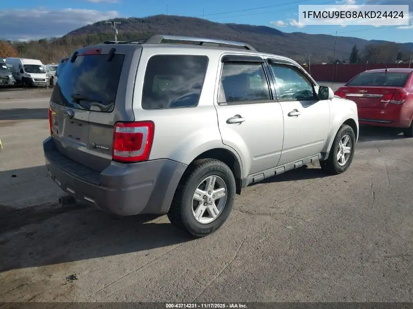 1FMCU9EG8AKD24424 2010 Ford Escape Limited