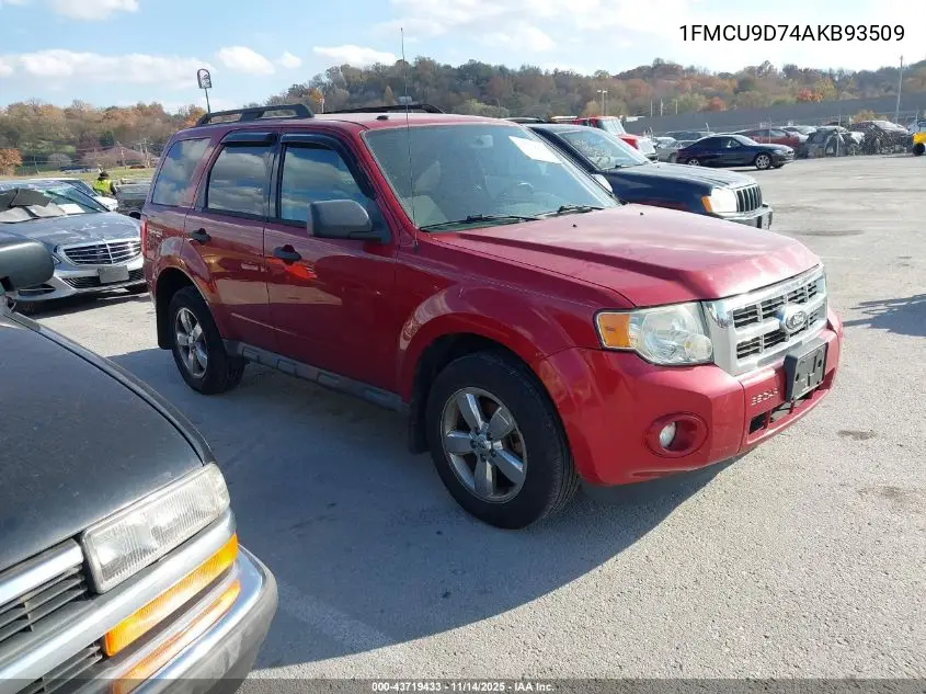 1FMCU9D74AKB93509 2010 Ford Escape Xlt