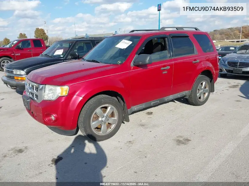 1FMCU9D74AKB93509 2010 Ford Escape Xlt