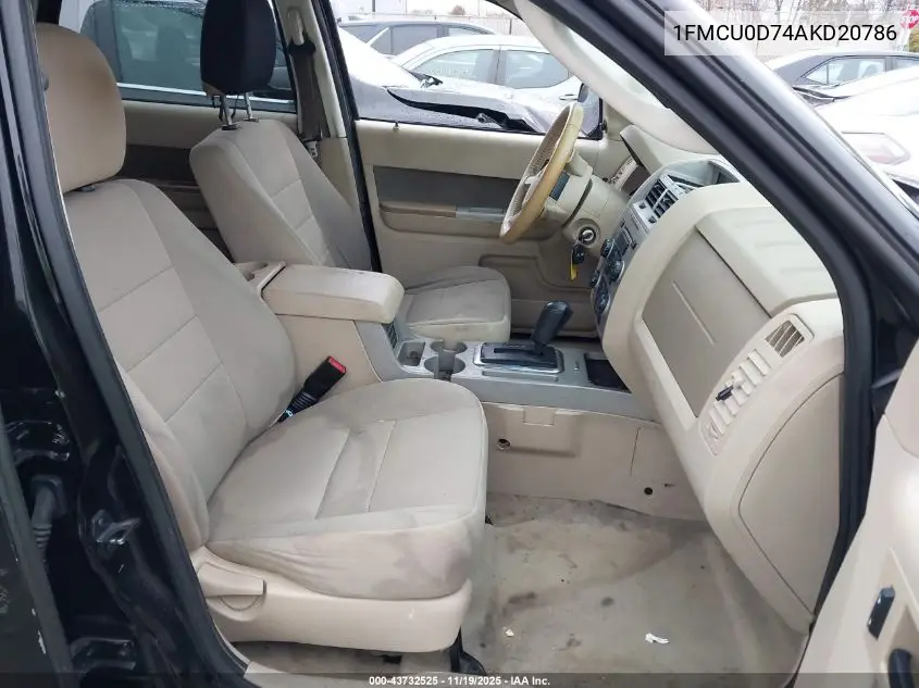 1FMCU0D74AKD20786 2010 Ford Escape Xlt