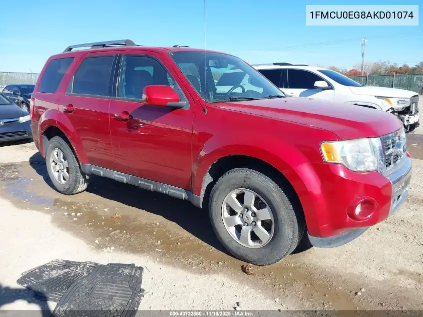 1FMCU0EG8AKD01074 2010 Ford Escape Limited