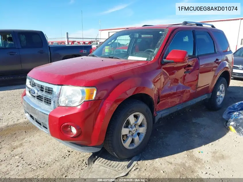 1FMCU0EG8AKD01074 2010 Ford Escape Limited