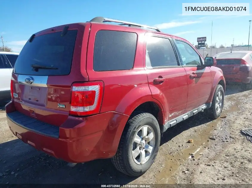 1FMCU0EG8AKD01074 2010 Ford Escape Limited