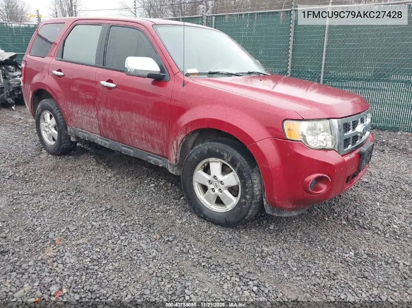1FMCU9C79AKC27428 2010 Ford Escape Xls