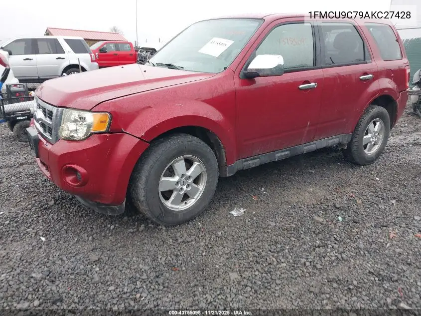 1FMCU9C79AKC27428 2010 Ford Escape Xls