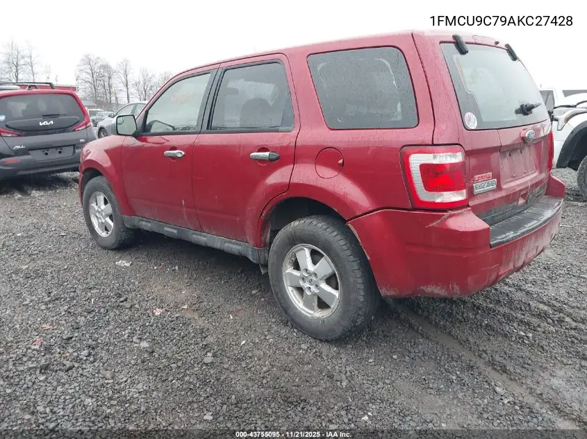 1FMCU9C79AKC27428 2010 Ford Escape Xls