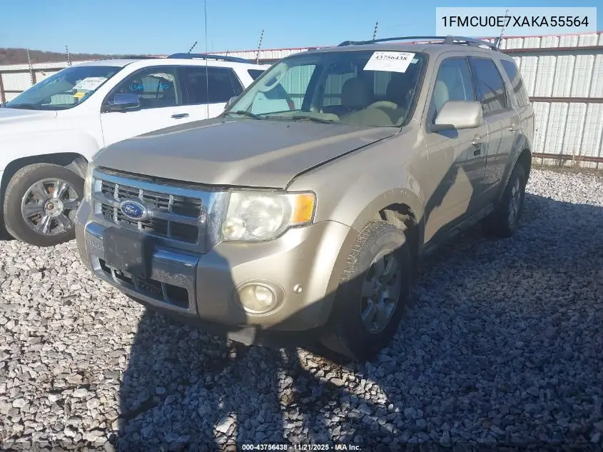 1FMCU0E7XAKA55564 2010 Ford Escape Limited