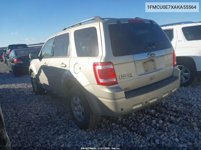 1FMCU0E7XAKA55564 2010 Ford Escape Limited