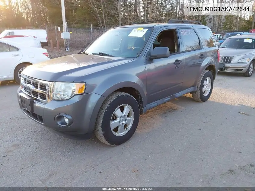 1FMCU9DG1AKA42644 2010 Ford Escape Xlt