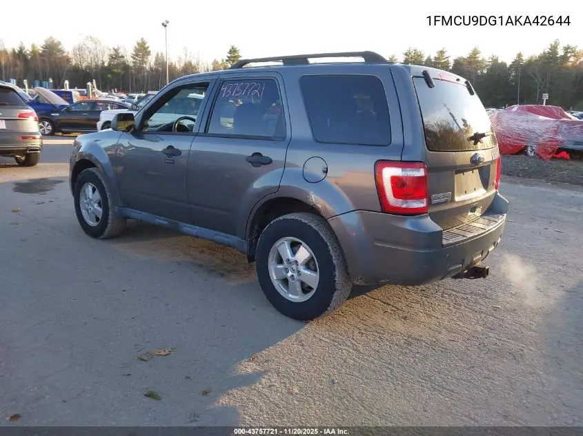 1FMCU9DG1AKA42644 2010 Ford Escape Xlt