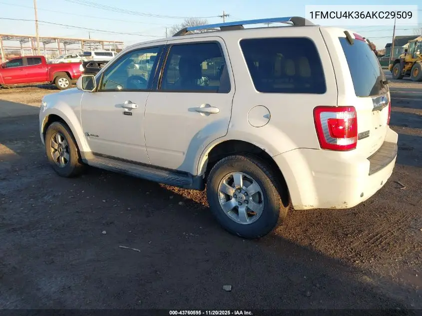 1FMCU4K36AKC29509 2010 Ford Escape Hybrid Limited
