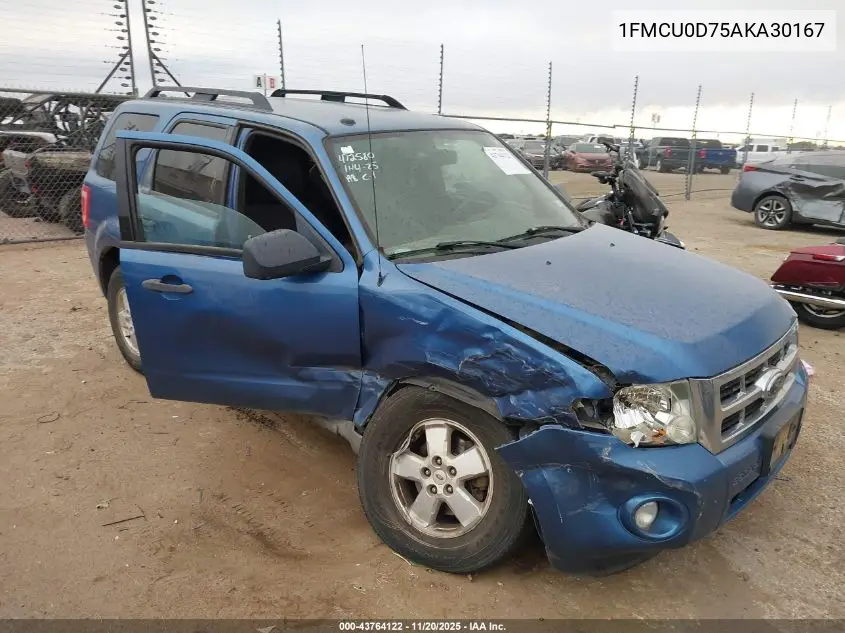 1FMCU0D75AKA30167 2010 Ford Escape Xlt