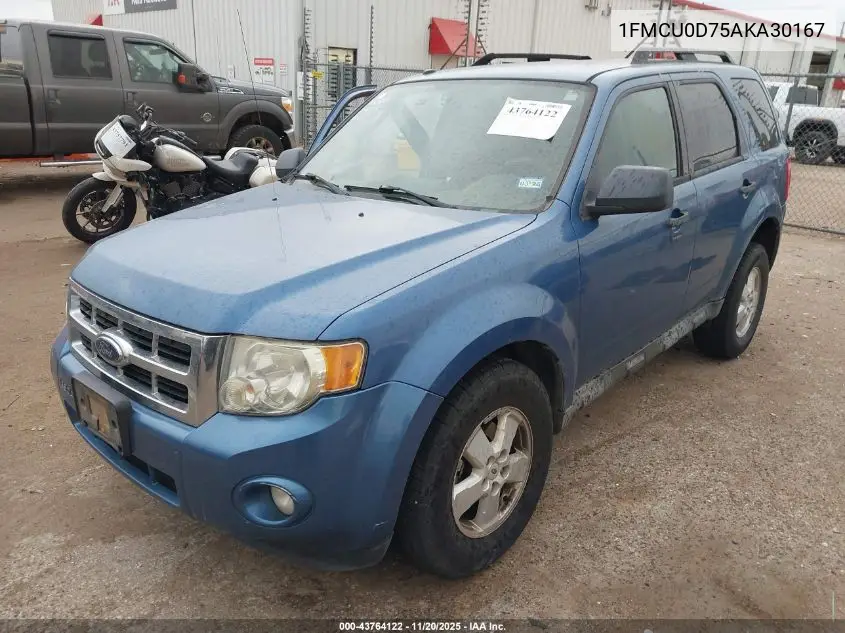1FMCU0D75AKA30167 2010 Ford Escape Xlt