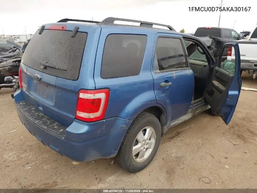 1FMCU0D75AKA30167 2010 Ford Escape Xlt