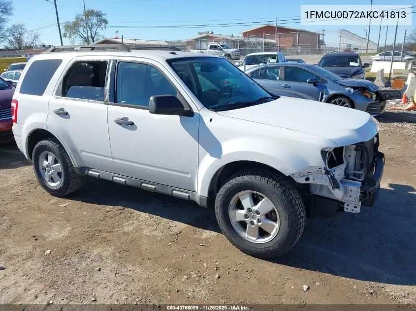 1FMCU0D72AKC41813 2010 Ford Escape Xlt
