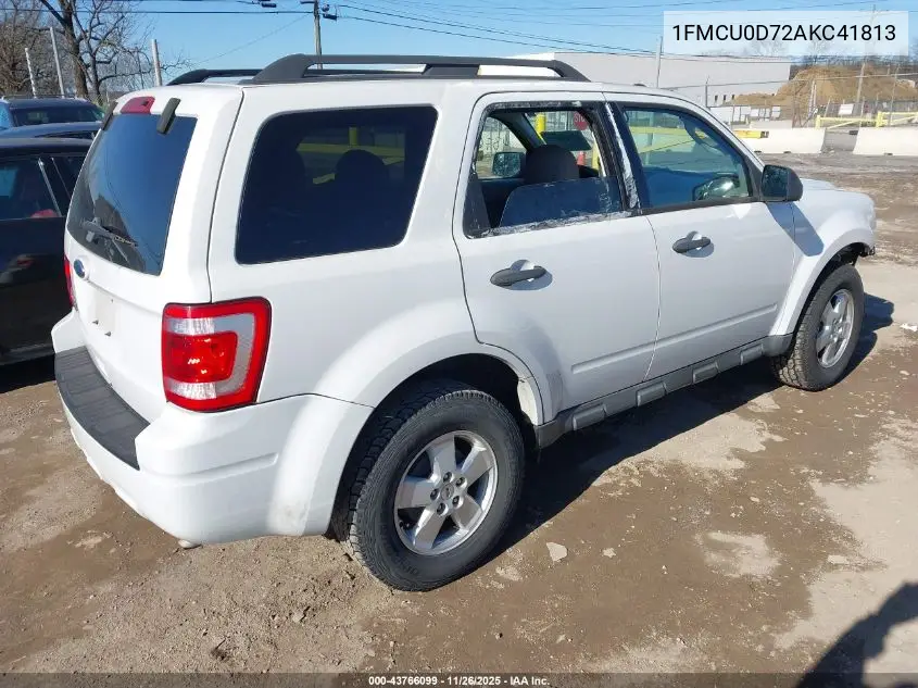 1FMCU0D72AKC41813 2010 Ford Escape Xlt