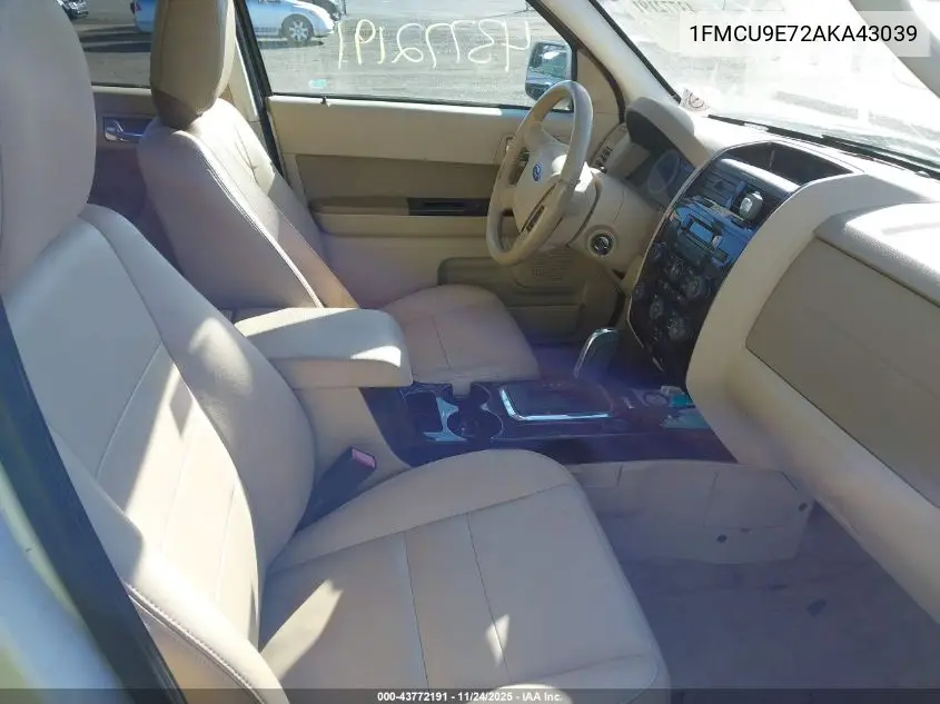 1FMCU9E72AKA43039 2010 Ford Escape Limited