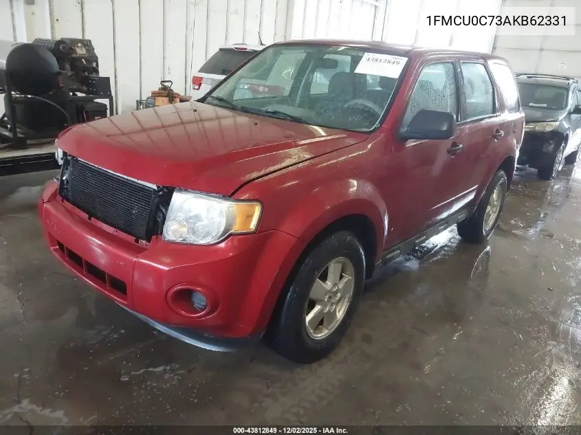 1FMCU0C73AKB62331 2010 Ford Escape Xls