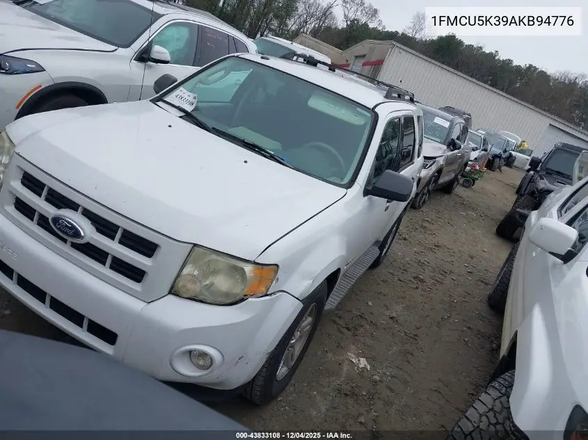 1FMCU5K39AKB94776 2010 Ford Escape Hybrid Limited