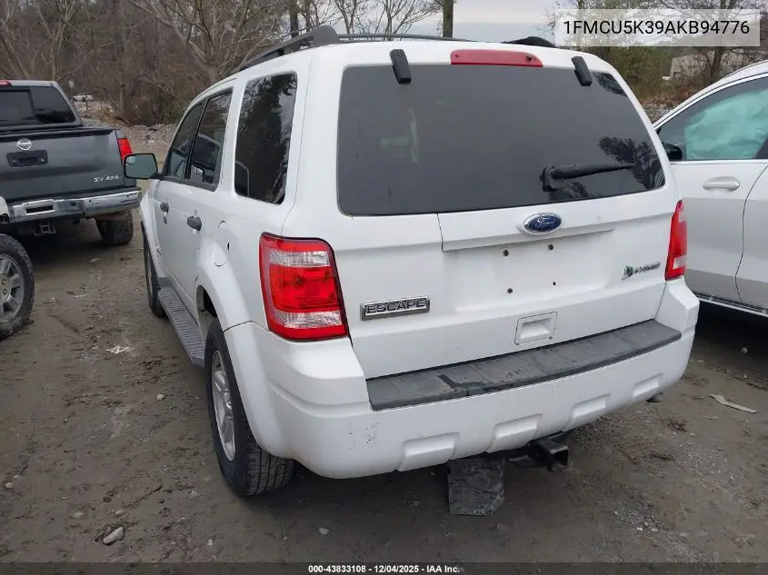 1FMCU5K39AKB94776 2010 Ford Escape Hybrid Limited