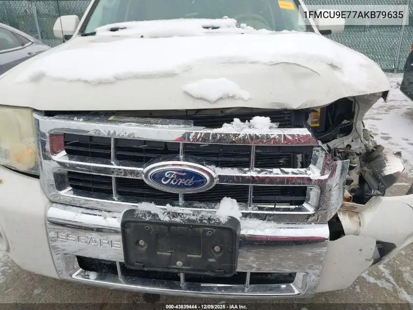 1FMCU9E77AKB79635 2010 Ford Escape Limited