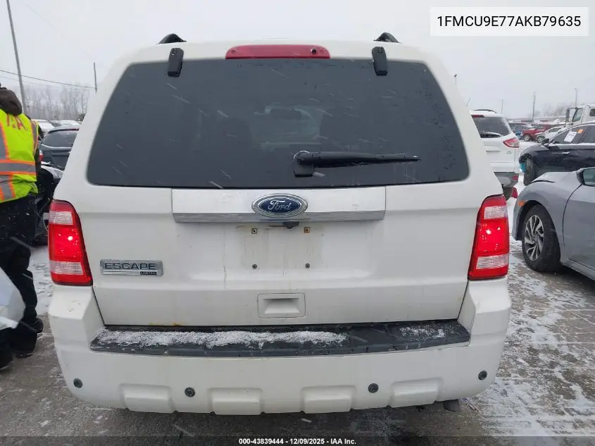 1FMCU9E77AKB79635 2010 Ford Escape Limited