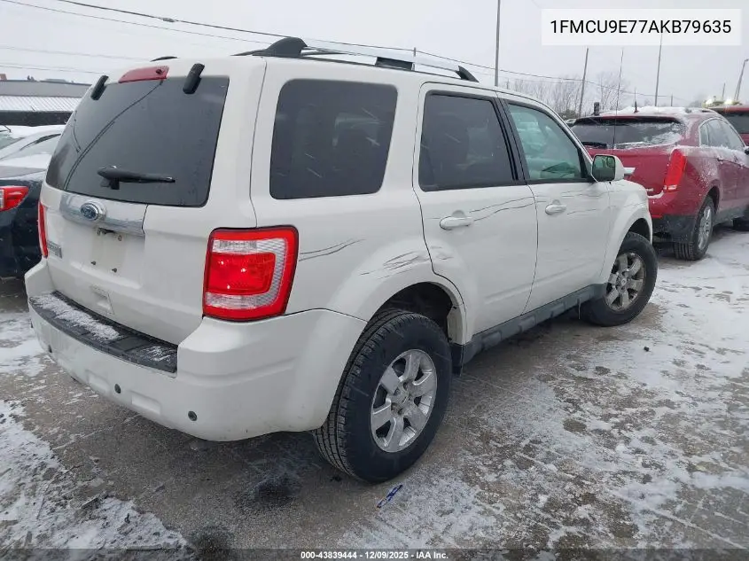 1FMCU9E77AKB79635 2010 Ford Escape Limited