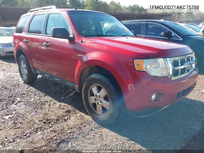 1FMCU0D71AKC75788 2010 Ford Escape Xlt