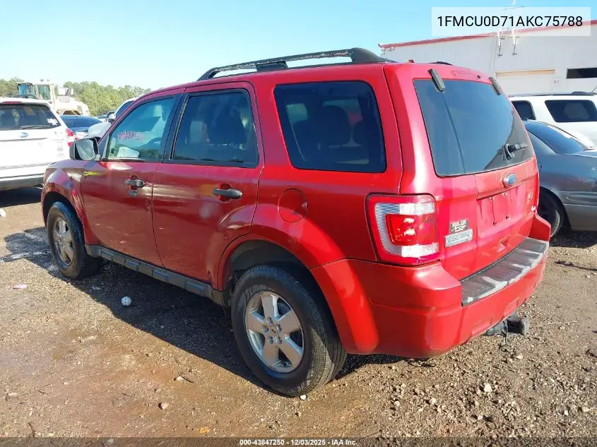 1FMCU0D71AKC75788 2010 Ford Escape Xlt
