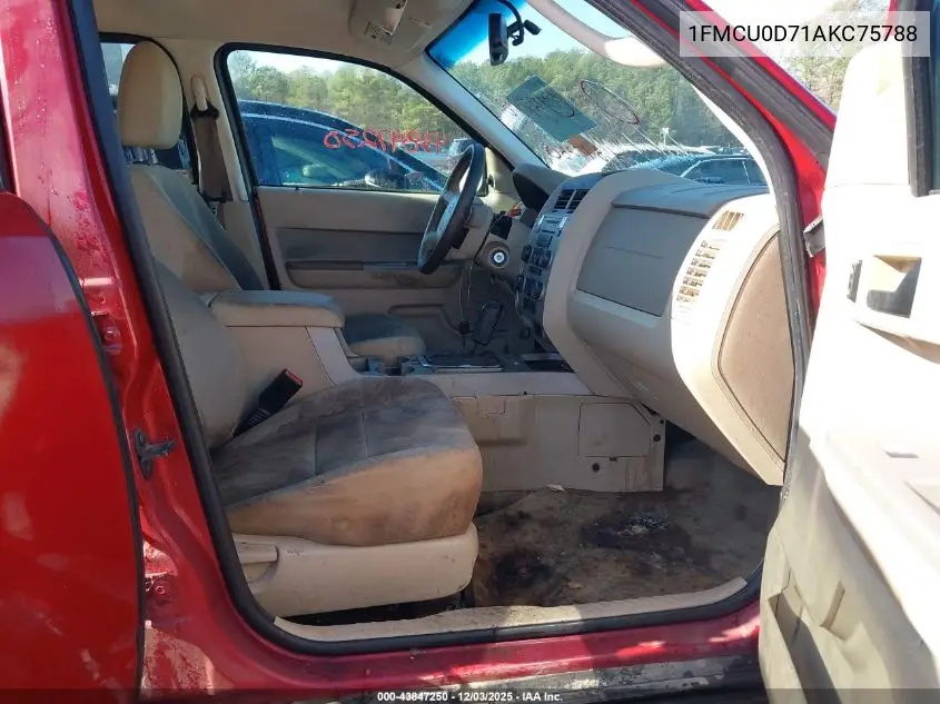 1FMCU0D71AKC75788 2010 Ford Escape Xlt