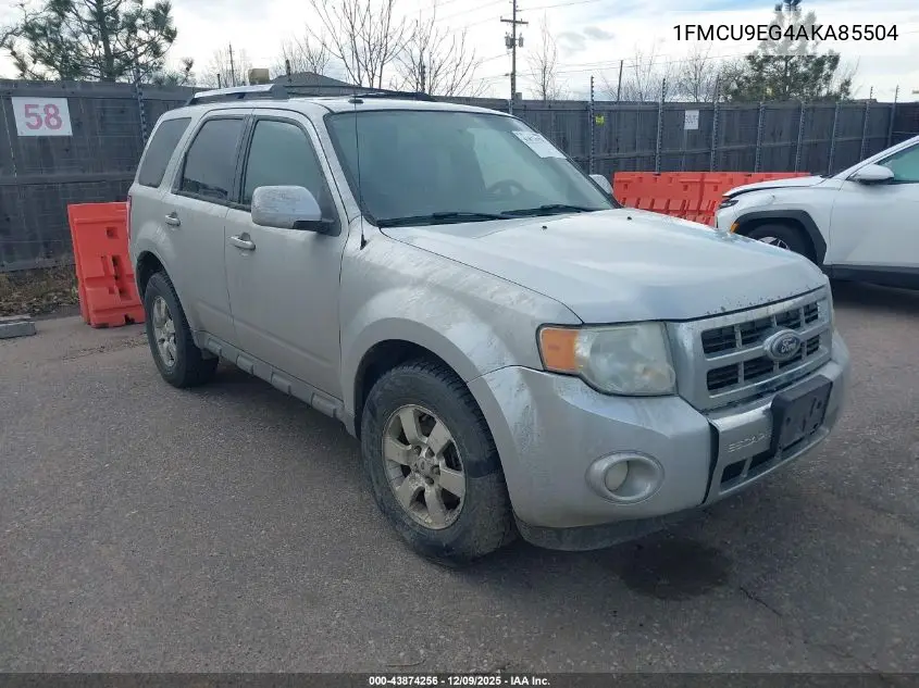 1FMCU9EG4AKA85504 2010 Ford Escape Limited