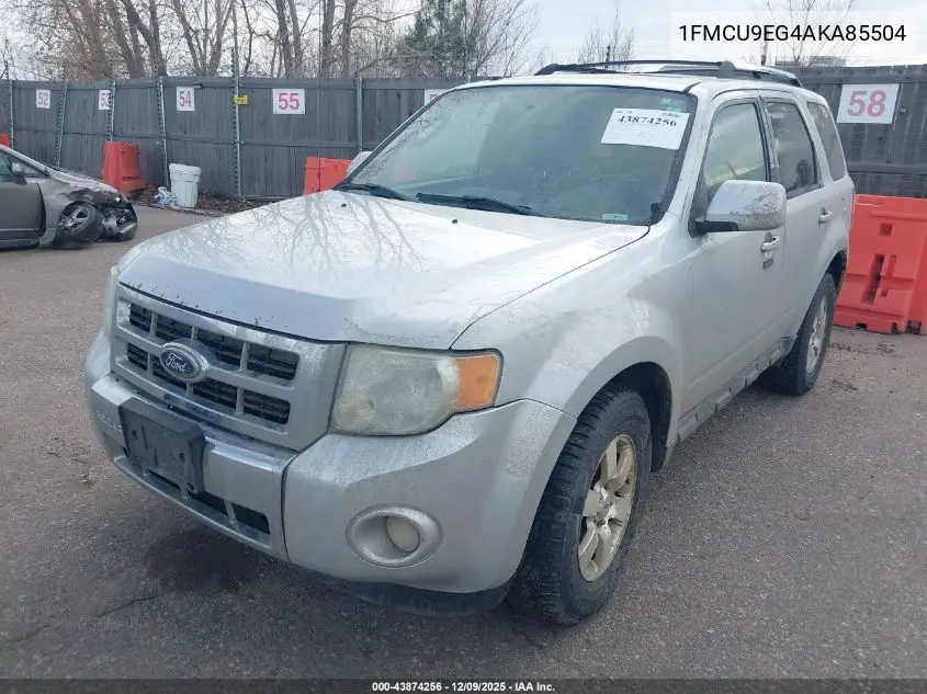 1FMCU9EG4AKA85504 2010 Ford Escape Limited
