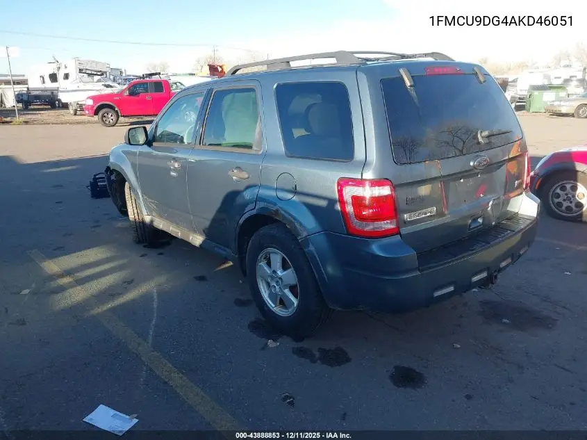 1FMCU9DG4AKD46051 2010 Ford Escape Xlt