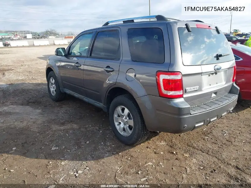 1FMCU9E75AKA54827 2010 Ford Escape Limited