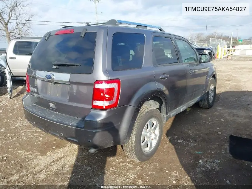 1FMCU9E75AKA54827 2010 Ford Escape Limited