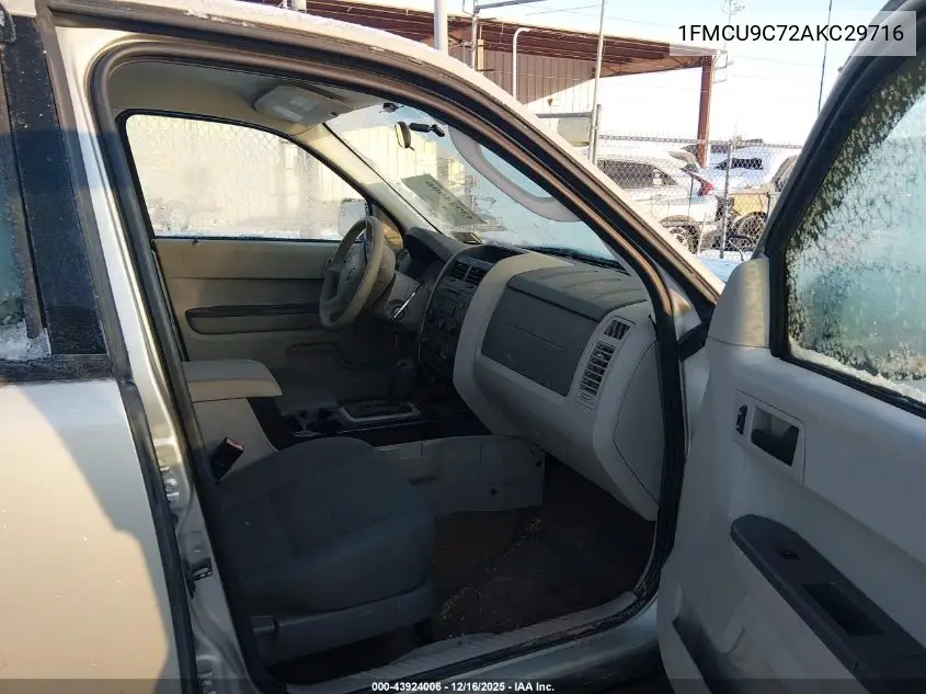 1FMCU9C72AKC29716 2010 Ford Escape Xls