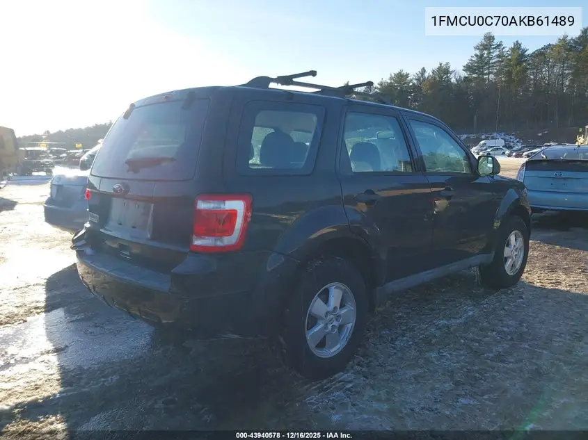 1FMCU0C70AKB61489 2010 Ford Escape Xls