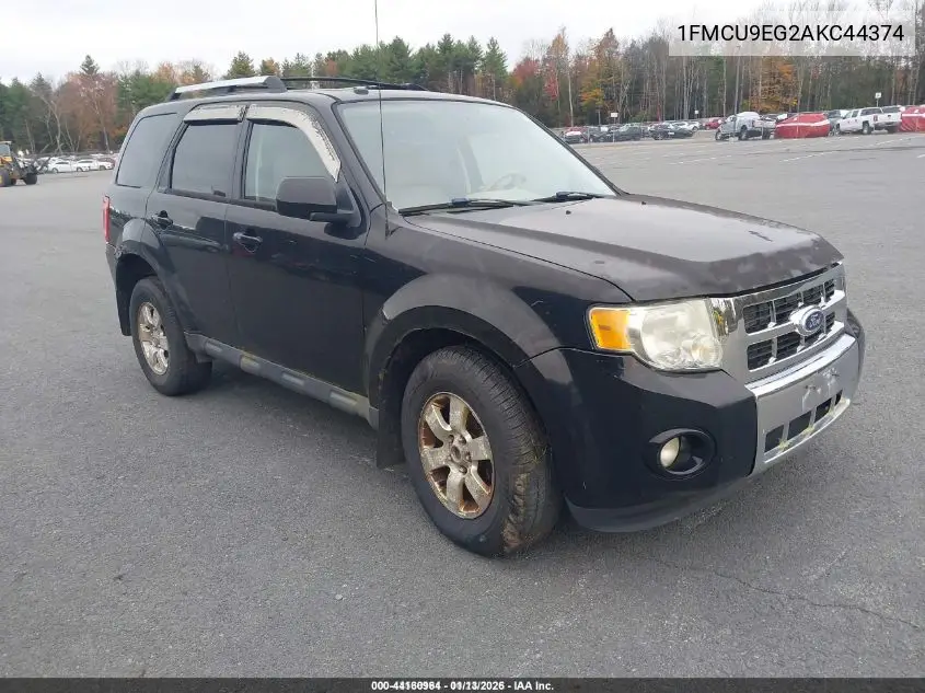 1FMCU9EG2AKC44374 2010 Ford Escape Limited