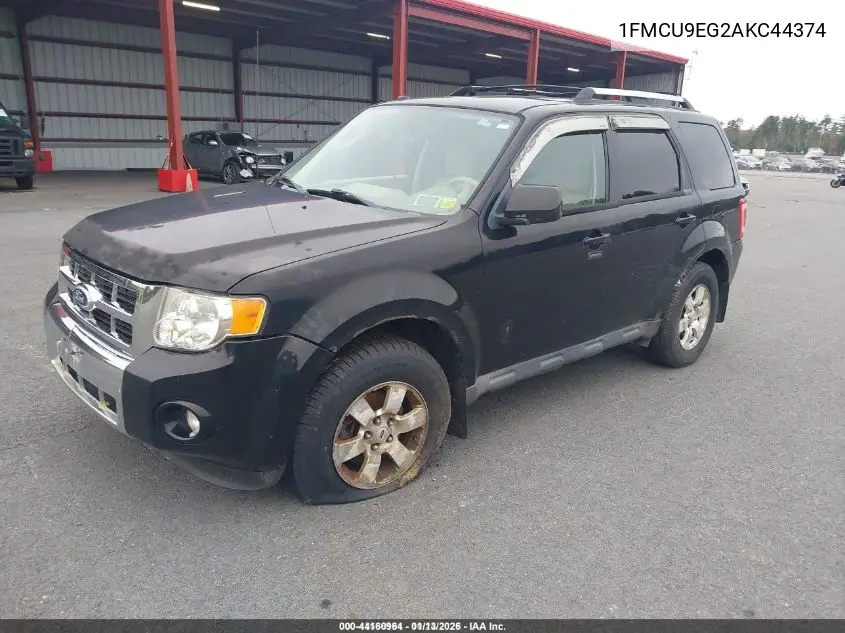 1FMCU9EG2AKC44374 2010 Ford Escape Limited