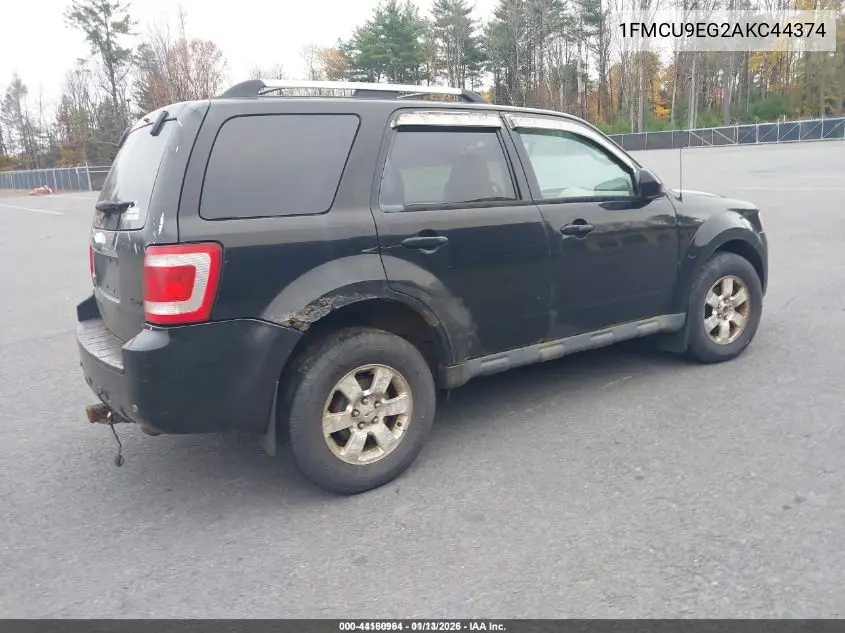1FMCU9EG2AKC44374 2010 Ford Escape Limited