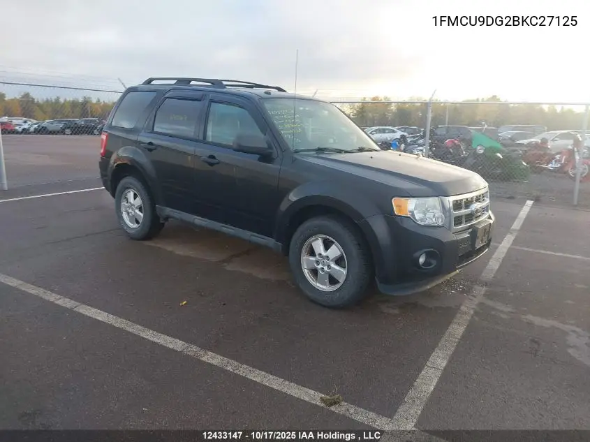 1FMCU9DG2BKC27125 2011 Ford Escape Xlt